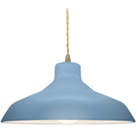 Radiance Loft Pendant - Antique Brass / Sky Blue