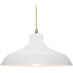 Radiance Loft Pendant - Antique Brass / Gloss White / Gloss White
