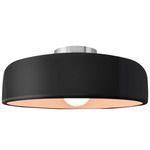 Radiance Spire Semi Flush Ceiling Light - Brushed Nickel / Gloss Black