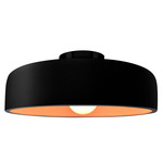 Radiance Spire Semi Flush Ceiling Light - Matte Black / Carbon / Champagne Gold