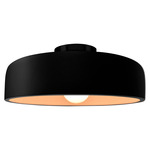 Radiance Spire Semi Flush Ceiling Light - Matte Black / Carbon