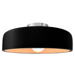 Radiance Spire Semi Flush Ceiling Light - Brushed Nickel / Carbon