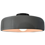 Radiance Spire Semi Flush Ceiling Light - Matte Black / Gloss Grey