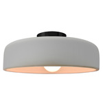 Radiance Spire Semi Flush Ceiling Light - Matte Black / Matte White