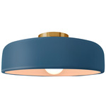 Radiance Spire Semi Flush Ceiling Light - Brushed Brass / Midnight Sky