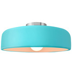 Radiance Spire Semi Flush Ceiling Light - Brushed Nickel / Reflecting Pool