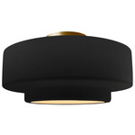Radiance Tier Semi Flush Ceiling Light - Brushed Brass / Carbon