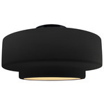 Radiance Tier Semi Flush Ceiling Light - Matte Black / Carbon