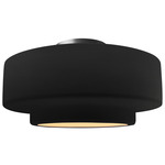 Radiance Tier Semi Flush Ceiling Light - Brushed Nickel / Carbon