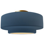 Radiance Tier Semi Flush Ceiling Light - Brushed Brass / Midnight Sky