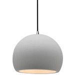 Radiance Globe Pendant - Brushed Nickel / Bisque