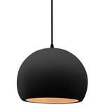 Radiance Globe Pendant - Matte Black / Carbon / Champagne Gold