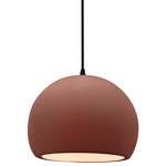 Radiance Globe Pendant - Matte Black / Canyon Clay