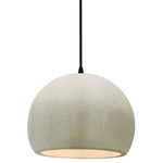 Radiance Globe Pendant - Matte Black / White Crackle