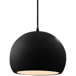 Radiance Globe Pendant - Matte Black / Gloss Black