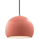 Radiance Globe Pendant - Brushed Nickel / Gloss Blush