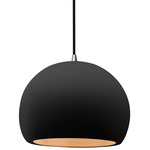 Radiance Globe Pendant - Brushed Nickel / Carbon / Champagne Gold