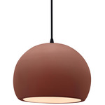 Radiance Globe Pendant - Matte Black / Canyon Clay
