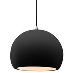Radiance Globe Pendant - Brushed Nickel / Carbon