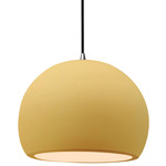 Radiance Globe Pendant - Brushed Nickel / Muted Yellow
