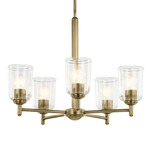 Shailene Chandelier - Natural Brass / Clear