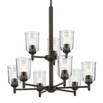 Shailene Two Tier Chandelier - Olde Bronze / Clear