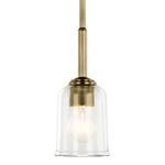 Shailene Pendant - Natural Brass / Clear