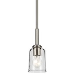 Shailene Pendant - Brushed Nickel / Clear