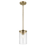 Crosby Mini Pendant - Natural Brass / Clear