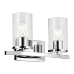 Crosby Bathroom Vanity Light - Chrome / Clear
