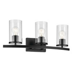 Crosby Bathroom Vanity Light - Black / Clear