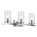 Crosby Bathroom Vanity Light - Chrome / Clear