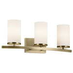 Crosby Bathroom Vanity Light - Natural Brass / Satin Etched