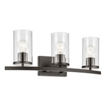 Crosby Bathroom Vanity Light - Olde Bronze / Clear