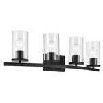 Crosby Bathroom Vanity Light - Black / Clear