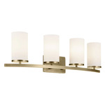 Crosby Bathroom Vanity Light - Natural Brass / Satin Etched