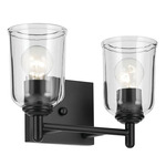 Shailene Bathroom Vanity Light - Black / Clear