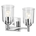 Shailene Bathroom Vanity Light - Chrome / Clear