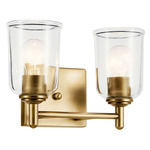 Shailene Bathroom Vanity Light - Natural Brass / Clear