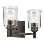 Shailene Bathroom Vanity Light - Olde Bronze / Clear