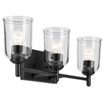 Shailene Bathroom Vanity Light - Black / Clear