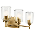 Shailene Bathroom Vanity Light - Natural Brass / Clear