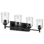 Shailene Bathroom Vanity Light - Black / Clear