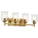 Shailene Bathroom Vanity Light - Natural Brass / Clear