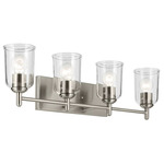 Shailene Bathroom Vanity Light - Brushed Nickel / Clear