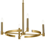 Tolani Chandelier - Brushed Natural Brass
