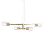 Velestino Linear Chandelier - Champagne Bronze / Clear
