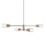 Velestino Linear Chandelier - Polished Nickel / Clear