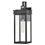 Cole Outdoor Wall Light - Black / Clear