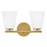 Bri Bathroom Vanity Light - Lacquered Brass / Opal